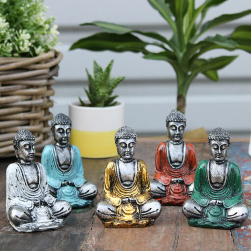 Set stribrnych mini Buddhu