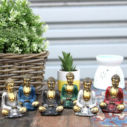 Set zlatych mini Buddhu