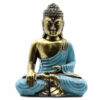 Buddha sedící velký - zlatá & modrá